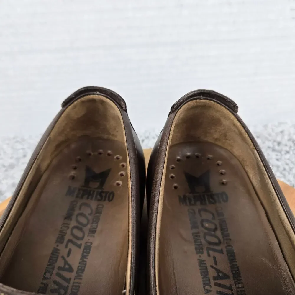 Mephisto Mens 11 Edlef Brown Leather Moc Toe Casual Driving Slip On Loafer